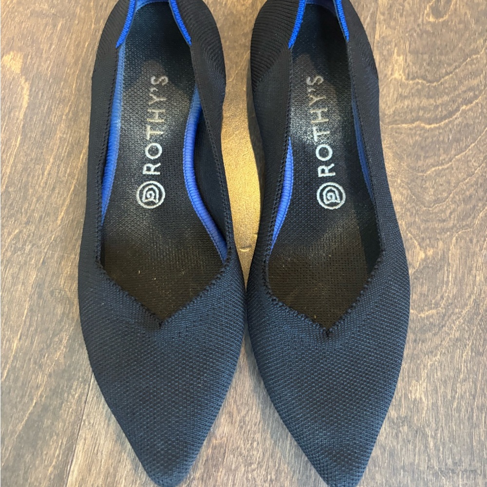 Rothy's Black Pointed-Toe Flats